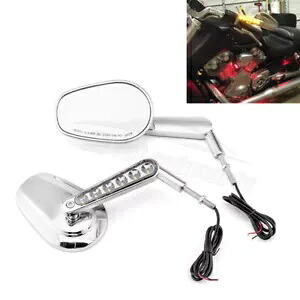 オートバイのバックミラー & LED ターンシグナルライトハーレー V-ROD 09-17 に適合 Motorcycle Rear View Mirrors & LED Turn Signals Light Fit For Harley V-ROD 09-17 【並行輸入品】