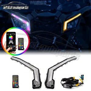 LED フロントシグネチャー RGB ターンシグナルライト Can Am Maverick X3 MAX 2017-2024 用 LED Front Signature RGB Turn Signal Light for Can Am Maverick X3 MAX 2017-2024 【並行輸入品】