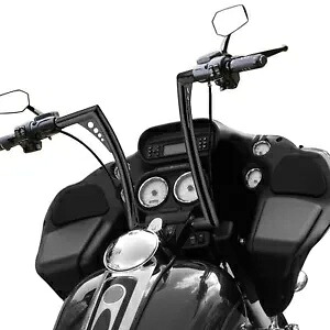 ブラック 14 インチ 配線済みエイプ ハンガー バー ハンドルバー ハーレー ロード グライド 2008-2013 用 Black 14\