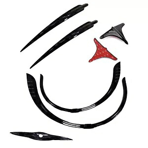 ハーレートライグライド用リアフェンダーフレアフロントリップトップ&トランクラッチアクセントトリム Rear Fender Flares Front Lip Top & Trunk Latch Accents Trim For Harley Tri Glide 【並行輸入品】