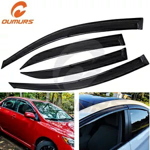 2009-2013 トヨタ カローラ 4 個ウィンドウバイザーベントウィンドディフレクターレインガード For 2009-2013 Toyota Corolla 4Pcs Window Visors Vent Wind Deflectors Rain Guards 【並行輸入品】
