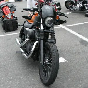 ブラックヘッドライトフェアリングマスクハーレースポーツスターフロントフォークカウルXL 1200 883用 Black Headlight Fairing Mask For Harley Sportster Front Fork Cowl XL 1200 883 【並行輸入品】 37,180円