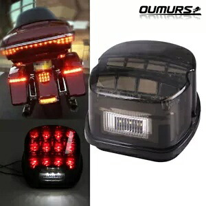 スモークレンズブレーキテールライトハーレーダイナソフテイルスポーツスターツーリングバイク用 Smoke Lens Brake Tail Light For Harley Dyna Softail Sportster Touring Motorcycle 【並行輸入品】