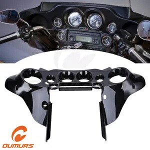 ブラックフロントインナーフェアリングハーレーストリートエレクトラグライド1996-13カスタムUSに適合 Black Front Inner Fairing Fit For Harley Street Electra Glide 1996-13 Custom US 【並行輸入品】