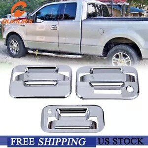 04-14 フォード F150 SuperCab クローム 2 ドアハンドルカバー + キーパッド + テールゲートカバー For 04-14 Ford F150 SuperCab Chrome 2 Door Handle Covers +Keypad+ Tailgate Cover 【並行輸入品】
