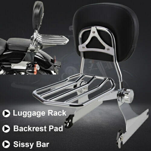 取り外し可能なバックレスト シーシーバー 荷物ラック ハーレーダイナ FXD FXDX FXDC 02-05用 Detachable Backrest Sissy Bar Luggage Rack For Harley Dyna FXD FXDX FXDC 02-05 【並行輸入品】