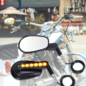 2X リアビューミラーマッスル LED ターンシグナルライトホンダハーレー V ROD VRSC 2X Rear View Mirrors Muscle LED Turn Signal Light For HONDA Harley V ROD VRSC 【並行輸入品】