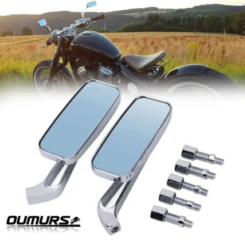 8/10 ミリメートルオートバイバックミラーサイドミラーチョッパーボバークルーザーストリートバイク 8/10mm Motorcycle Rearview Side Mirrors For Chopper Bobber Cruiser Street Bikes 【並行輸入品】