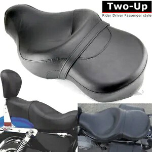 ドライバー&ライダー助手席2アップシート ハーレースポーツスター883 1200 アイアン48 72 04+用 Driver & Rider Passenger 2 Up Seat For Harley Sportster 883 1200 Iron 48 72 04+ 【並行輸入品】