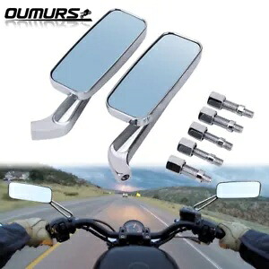 2x M8/M10 オートバイバックミラーサイドミラークロームハーレーホンダスズキヤマハ 2x M8/M10 Motorcycle Rearview Side Mirrors Chrome For Harley Honda Suzuki Yamaha 【並行輸入品】