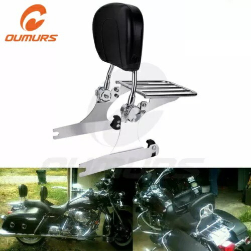 取り外し可能なバックレスト シーシーバー + 荷物ラック ハーレー ダイナ ローライダー '02-'05用 Detachable Backrest Sissy Bar + Luggage Rack For Harley Dyna Low Rider '02-'05 【並行輸入品】 44,220円