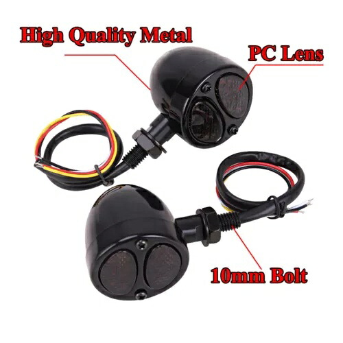弾丸ターンシグナルテールブレーキライトハーレーカフェレーサーボバーチョッパー用 Bullet Turn Signals Tail Brake Light For Harley Cafe Racer Bobber Chopper 【並行輸入品】