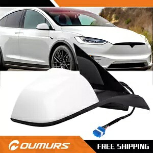 17-2023 テスラモデル 3 ブラッククローム右助手席側加熱パワーミラー用 For 17-2023 Tesla Model 3 Black Chrome Right Passenger Side Heated Power Mirror 【並行輸入品】