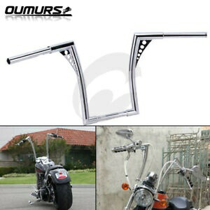 16インチ ライズ 1-1/4インチ エイプハンガー ハンドルバー ハーレーダイナ ソフテイル FLS FXSTC FXST US用 16\