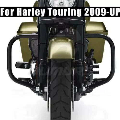 ブラック ハイウェイ エンジン ガード クラッシュバー ハーレー ロードキング ストリート グライド 2009-2024用 Black Highway Engine Guard Crash Bar For Harley Road King Street Glide 2009-2024 【並行輸入品】