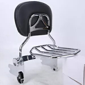 調節可能な助手席シーシーバー背もたれパッド荷物ラックハーレーツーリング CVO 用 Adjustable Passenger Sissy Bar Backrest Pad Luggage Rack For Harley Touring CVO 【並行輸入品】