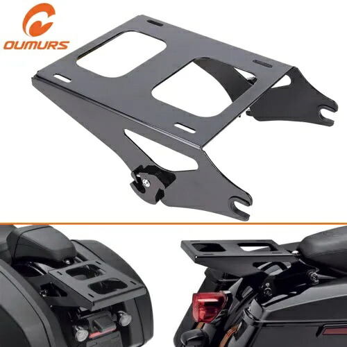 2-up ツアーパック Pak トランクマウント 荷物ラックブラケット ハーレーツーリング 2014-2021 用 2-up Tour Pack Pak Trunk Mount Luggage Rack Bracket For Harley Touring 2014-2021 【並行輸入品】