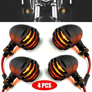 4X 弾丸ターンシグナルランプテールライトハーレーボバーチョッパーオートバイ米国 4X Bullet Turn Signal Lamp Tail Light For Harley Bobber Chopper Motorcycle US 【並行輸入品】