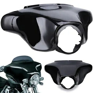 ビビッドブラックフロントバットウィングアウターフェアリング 96-13 ハーレーツーリング FLHT FLHX に適合 Vivid Black Front Batwing Outer Fairing Fit For 96-13 Harley Touring FLHT FLHX 【並行輸入品】