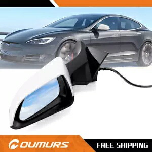 テスラモデル 3 2017 2018 2019-23 ブラックホワイト左ドライバーミラー加熱メモリ For Tesla Model 3 2017 2018 2019-23 Black White Left Driver Mirror Heated Memory 【並行輸入品】