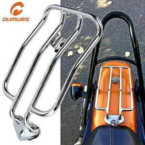 ハーレースポーツスター XL883 1200 クロームフェンダーソロシート荷物ラックオートバイ For Harley Sportster XL883 1200 Chrome Fender Solo Seat Luggage Rack Motorcycle 【並行輸入品】