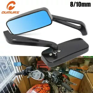 8 ミリメートル 10 ミリメートル黒長方形オートバイバックミラーホンダ Ruckus 50 NPS50 8mm 10mm Black Rectangle Motorcycle Rear View Mirrors For Honda Ruckus 50 NPS50 【並行輸入品】