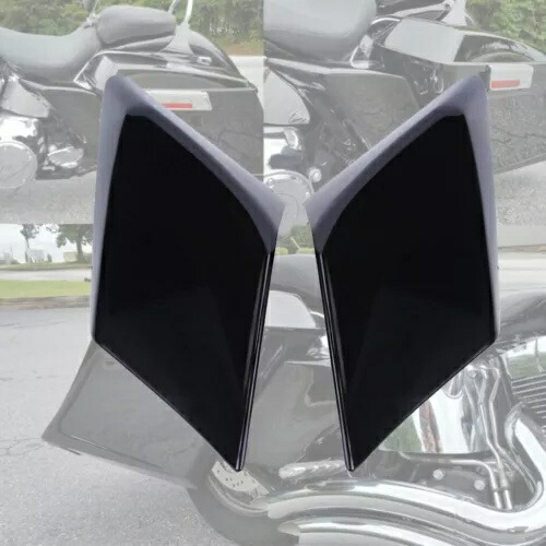 新しいビビッドブラックストレッチ拡張サイドカバーパネルハーレー 1989-2013 ツーリング用 NEW Vivid Black Stretched Extended Side Cover Panel For Harley 1989-2013 Touring 【並行輸入品】 50,160円