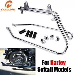 ハーレーソフテイル用ハードウェアキット付きオートバイハードサドルバッグ変換ブラケット Motorcycle Hard Saddlebag Conversion Bracket W/ Hardware Kit for Harley Softail 【並行輸入品】