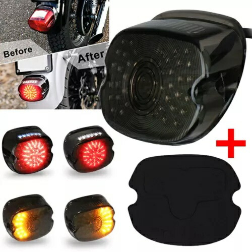 LED スモークテールブレーキライト ロープロファイル ハーレーダイナ ロードキング XL 833 1200用 LED Smoke Tail Brake Light Low Profile Fit For Harley Dyna Road King XL 833 1200 【並行輸入品】