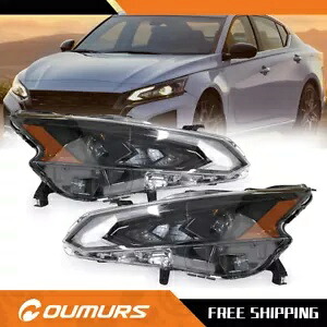 ヘッドライトアセンブリ 2023 2024 日産アルティマ フル LED ブラックハウジング右 + 左 Headlight Assembly For 2023 2024 Nissan Altima Full LED Black Housing Right+Left 【並行輸入品】