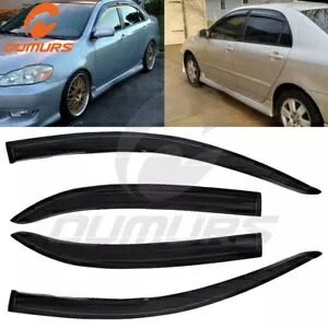 トヨタカローラ 2003-2008 アクリルウィンドウバイザーサンレインガードシェードディフレクター For Toyota Corolla 2003-2008 Acrylic Window Visor Sun Rain Guard Shade Deflector 【並行輸入品】