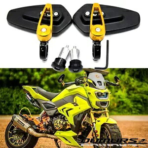 ペア 8mm 10mm ユニバーサルオートバイミラースクーター E-バイクバックミラーサイドミラー Universal 7/8\