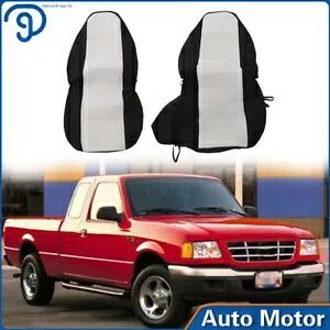 トラックシートカバー コットン ブラックシルバー センター 1998-2003 フォード レンジャー 60/40 ハイバック用 Truck seat covers cotton blk-silver center for 1998-2003Ford Ranger 60/40 hiback 【並行輸入品】