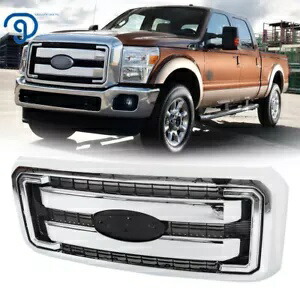 フロントバンパーグリルアセンブリクローム 11-16 フォード F250 F350 F450 F550 スーパーデューティ用 Front Bumper Grill assembly Chrome For 11-16 Ford F250 F350 F450 F550 Super Duty 【並行輸入品】