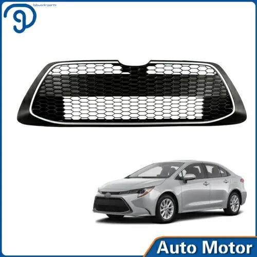 トヨタカローラ LE XLE 2020 2021 フロントバンパー下部グリルブラックシルバートリム For Toyota Corolla LE XLE 2020 2021 Front Bumper Lower Grille Black Silver Trim 【並行輸入品】