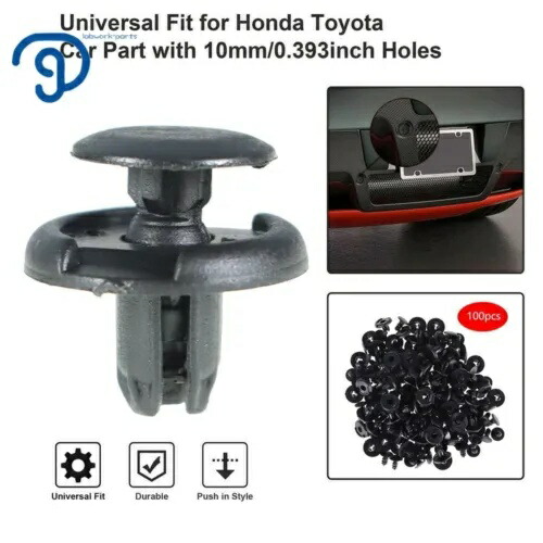 100 ナイロンリベットリテーナープッシュタイプバンパーフェンダークリップ 8 ミリメートルホンダアキュラ 100 Nylon Rivets Retainer Push Type Bumper Fender Clips 8mm For Honda Acura 【並行輸入品】