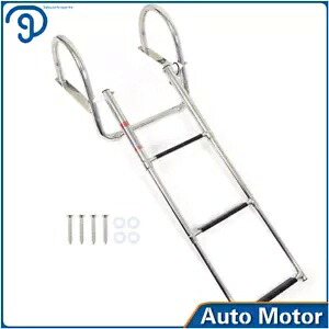 マリンボートヨット用の3ステップボートはしごステンレス鋼伸縮式 3 Steps Boat Ladder Stainless Steel Telescoping For Marine Boat Yacht 【並行輸入品】