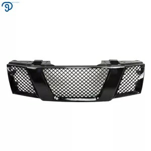 2005-2007 2008 日産ナバラフロンティアフロントグリルグロスブラックプラスチックグリル For 2005-2007 2008 Nissan Navara Frontier Front Grill Gloss Black Plastic Grill 【並行輸入品】