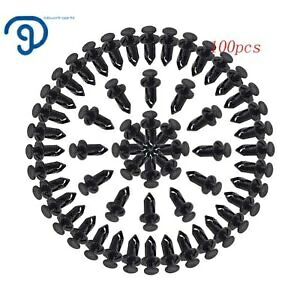 ホンダに適合 リテーナークリップ 8mm プッシュピン スプラッシュガード ボディパネル 100個セット Fit For Honda set of 100 Retainer Clips 8mm Push Pin Splash Guard Body Panel 【並行輸入品】