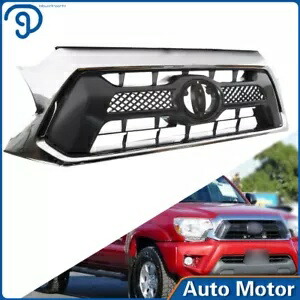 トヨタ タコマ 2012 2013 2014 2015 フロントバンパーブラックグリルクロームシェル For Toyota Tacoma 2012 2013 2014 2015 Front Bumper Black Grille Chrome Shell 【並行輸入品】