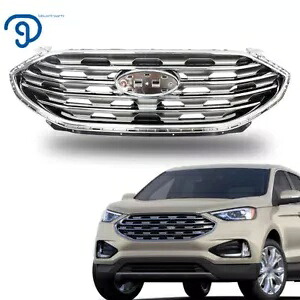 2019-2022 フォードエッジフロントアッパーバンパーグリルクロームカメラ穴なし For 2019-2022 Ford Edge Front Upper Bumper Grille Chrome W/O Camera Hole 【並行輸入品】