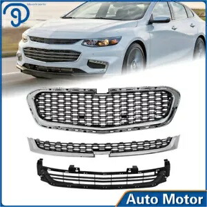 22995184 フロントグリル上部 + センター + 下部 2014-2016 シボレー マリブ 3 個セット 22995184 Front Grille Upper+Center+Lower For 2014-2016 Chevrolet Malibu 3PCS Set 【並行輸入品】