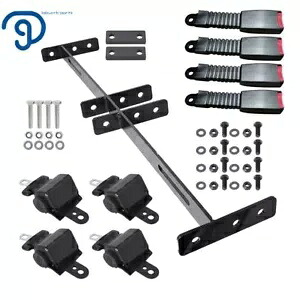 EZGO ヤマハクラブカー用 4x 格納式ゴルフカートシートベルトとブラケットキット 4x Retractable Golf Cart Seat Belts and Bracket Kit for EZGO Yamaha Club Car 【並行輸入品】