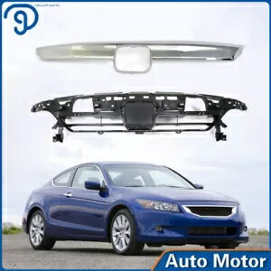 2 個フロントバンパーアッパーグリルアセンブリブラック 2021-2022 ホンダアコード 2PCS Front Bumper Upper Grille Assembly Black For 2021-2022 Honda Accord 【並行輸入品】