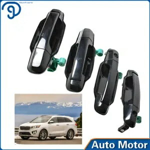 フロントリア LH RH 外装ドアハンドル黒プラスチック 4 個起亜ソレント 03-09 Front Rear LH RH Exterior Door Handle Black Plastic 4Pcs For Kia Sorento 03-09 【並行輸入品】