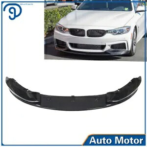 2014-2020 BMW F32 F33 F36 ジェットブラックプラスチックフロントバンパースプリッターリップキット For 2014-2020 BMW F32 F33 F36 Jet Black Plastic Front Bumper Splitter Lip Kit 【並行輸入品】