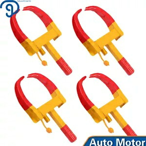 4 個ホイールロッククランプブーツタイヤ爪トレーラー自動車 ATV 車トラック & 8 キー 4Pcs Wheel Lock Clamp Boot Tire Claw Trailer for Auto ATV Car Truck & 8 Keys 【並行輸入品】