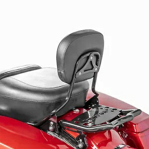 MOFUN ブラック バックレスト シーシーバー & クラウン 荷物ラック 2009-2024 ハーレー ツーリング用 MOFUN Black Backrest Sissy Bar & Crown Luggage Rack For 2009-2024 Harley Touring 【並行輸入品】