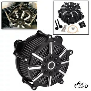 ブラックエアクリーナーインテークフィルターシステムハーレーツーリングストリートグライドFLHT FLHR用 Black Air Cleaner Intake Filter System For Harley Touring Street Glide FLHT FLHR 【並行輸入品】