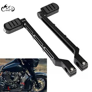 ハーレーツーリングストリートグライド用拡張ヒールトゥシフトレバー シフターペグ付き ブラック Extend Heel Toe Shift Lever w/ Shifter Peg Black For Harley Touring Street Glide 【並行輸入品】